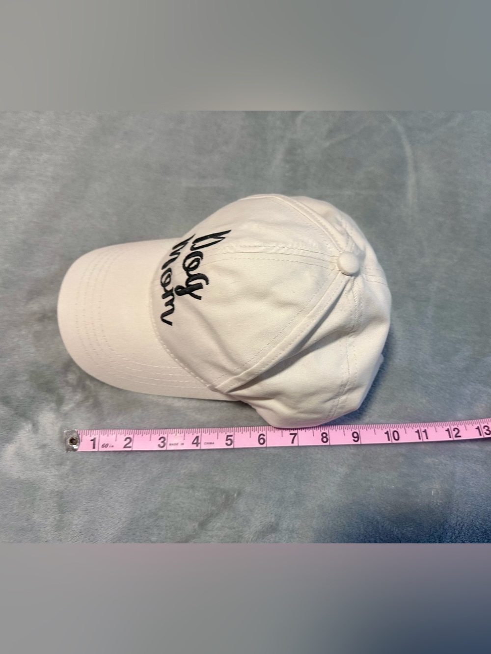 Dog Mom Embroidered Baseball Cap - Cream - Picture 7 of 8